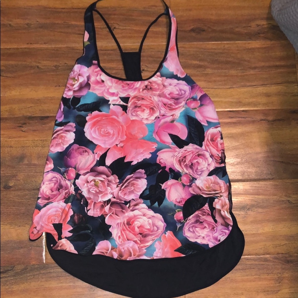 Lululemon Floral Racerback Dri Fit Tank Top